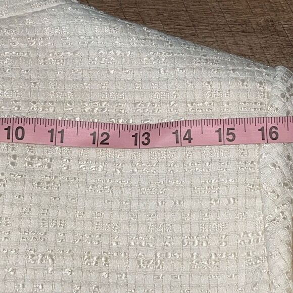 Line and Dot Women’s Avery Double-Breasted Lapel Lined Blazer Jacket Ivory Large - Picture 12 of 12